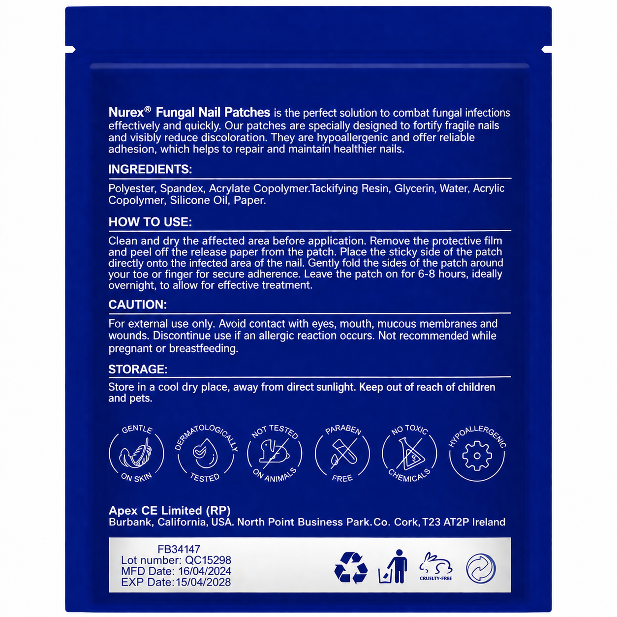 Nurex® Fungal Nail Removal Patches